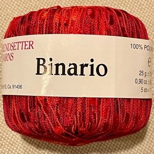 Trendsetter Yarns Binario Red Ladder Yarn, one ball/skein
